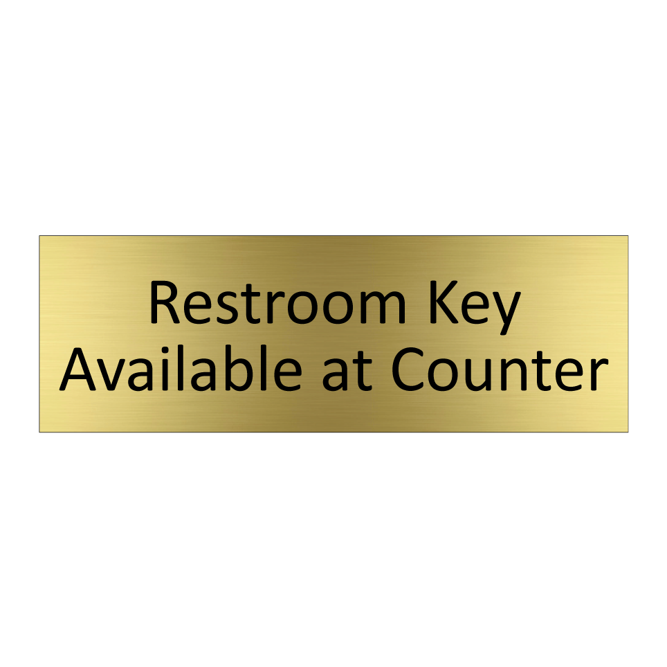 Restroom Key Available at Counter