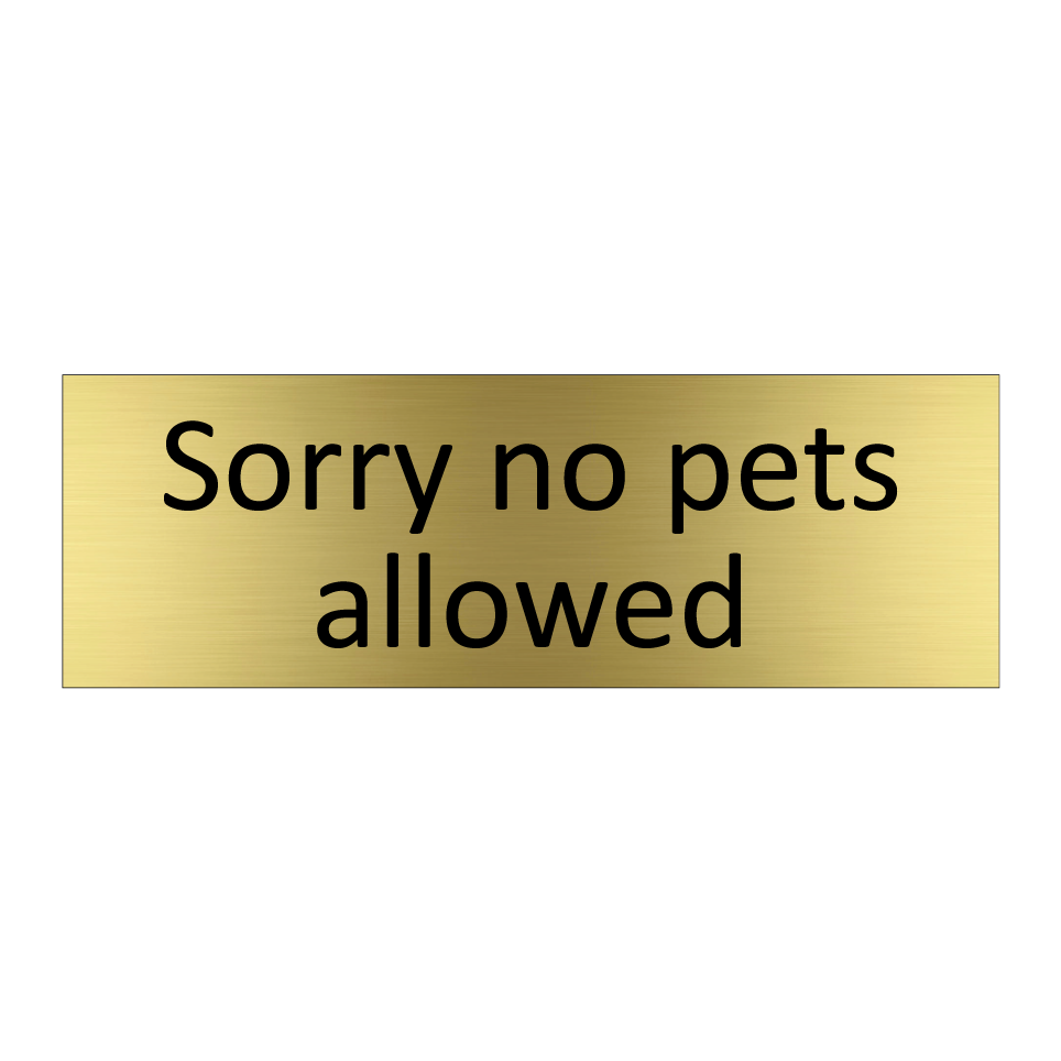 Sorry no pets allowed
