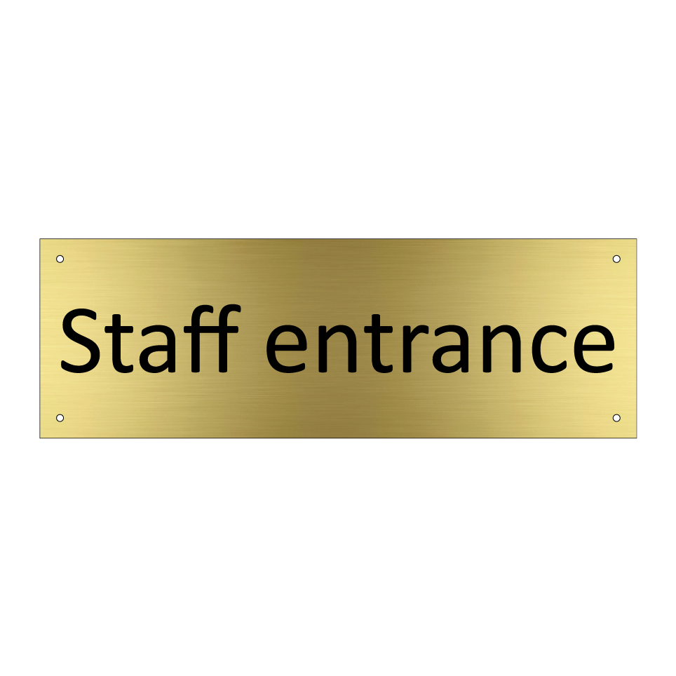 Staff entrance
