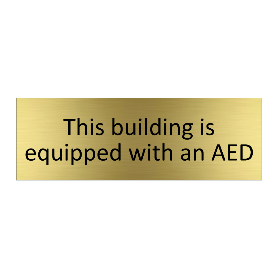 This building is equipped with an AED