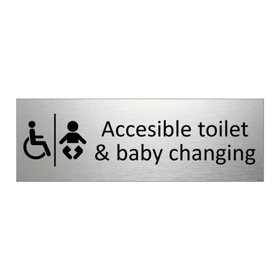 Accesible toilet & baby changing