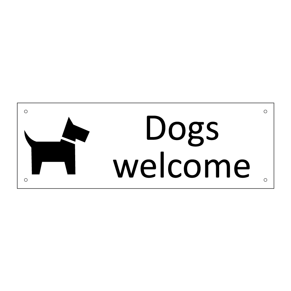 Dogs welcome