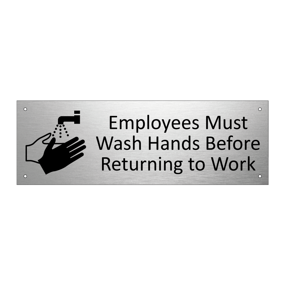 Employees Must Wash Hands Before Returning to Work