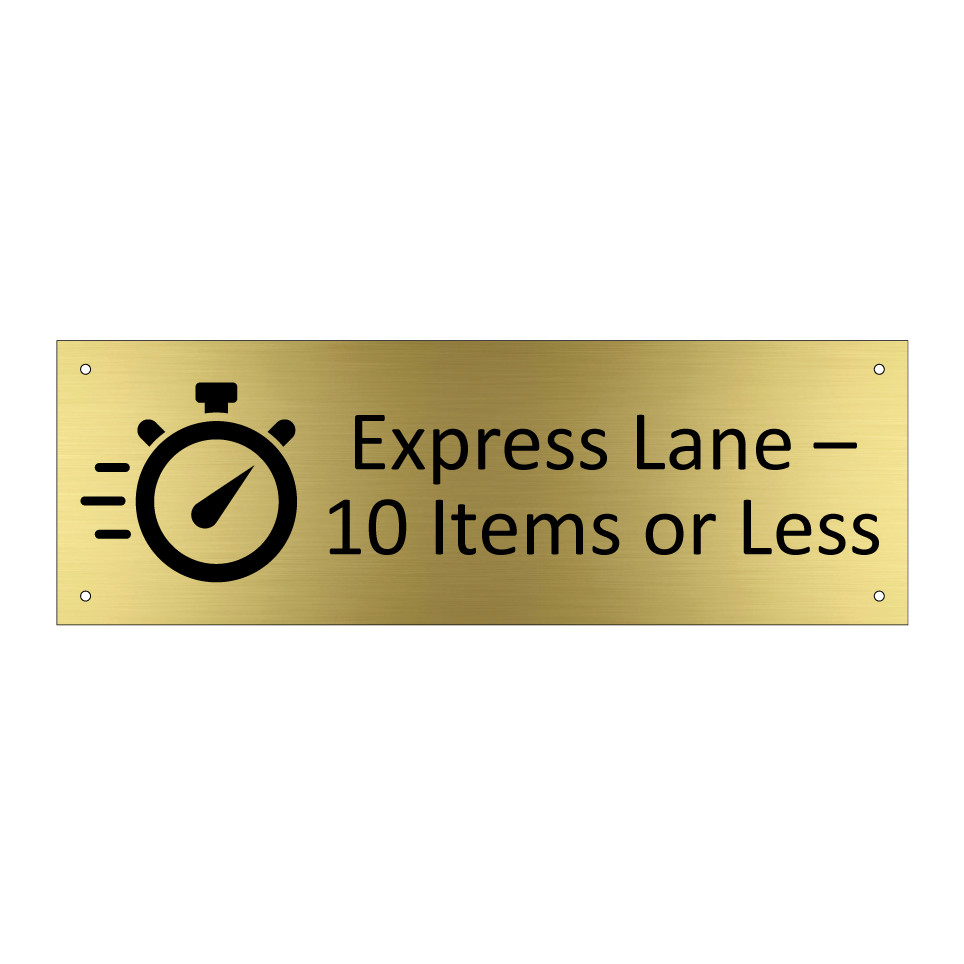 Express Lane – 10 Items or Less