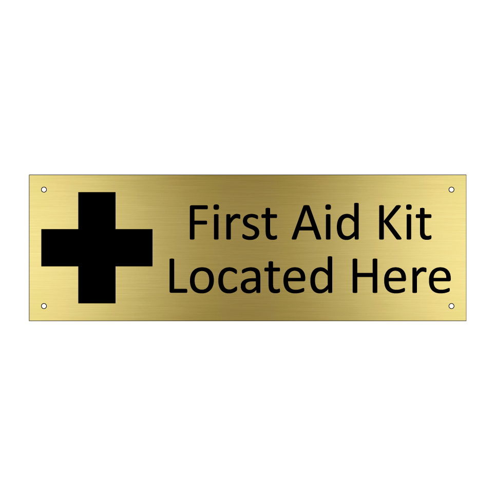 First Aid Kit Located Here
