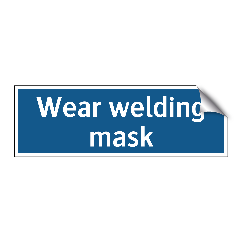 Wear welding mask