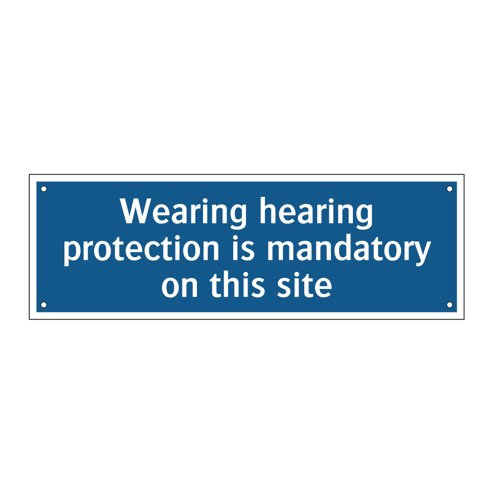 Wearing hearing protection is mandatory on this site