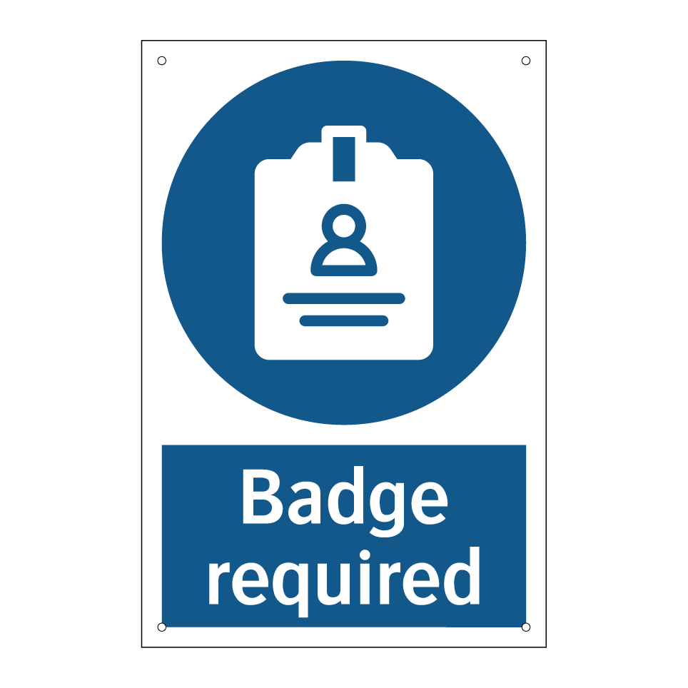 Badge required