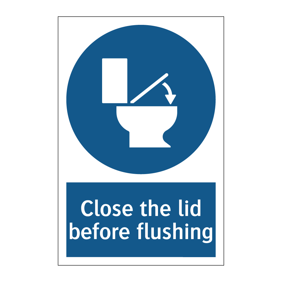 Close the lid before flushing