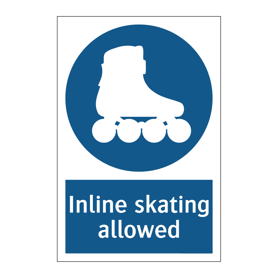 Inline skating allowed