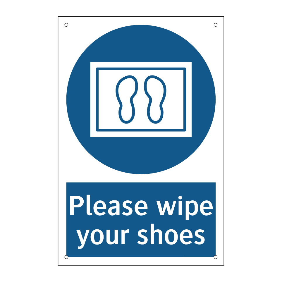 Please wipe your shoes