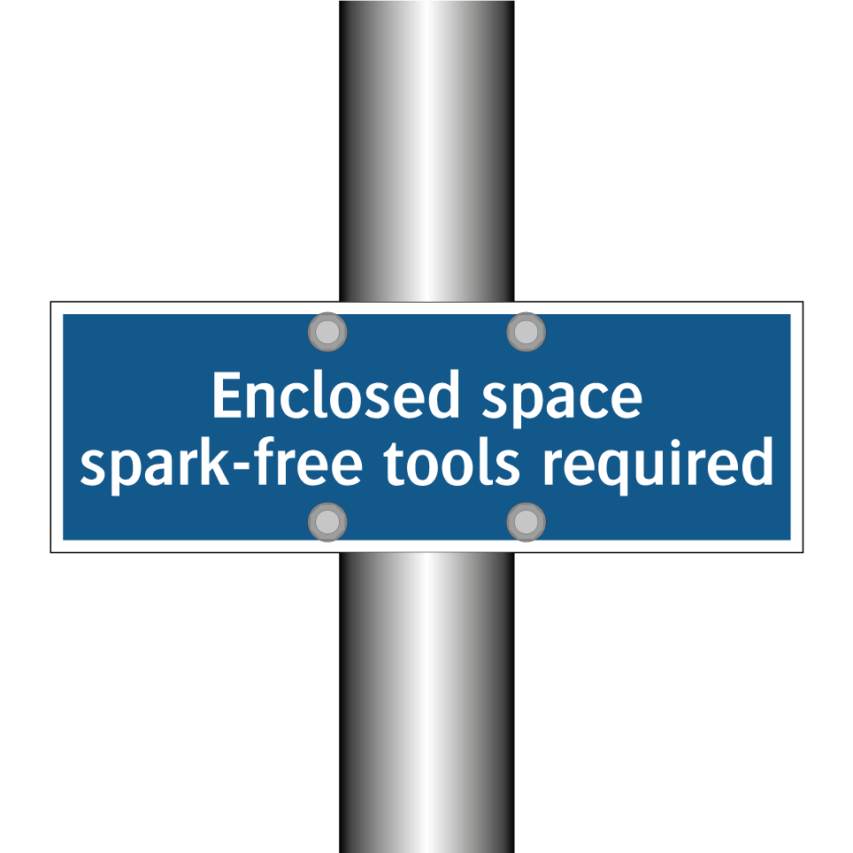 Enclosed space spark-free tools required