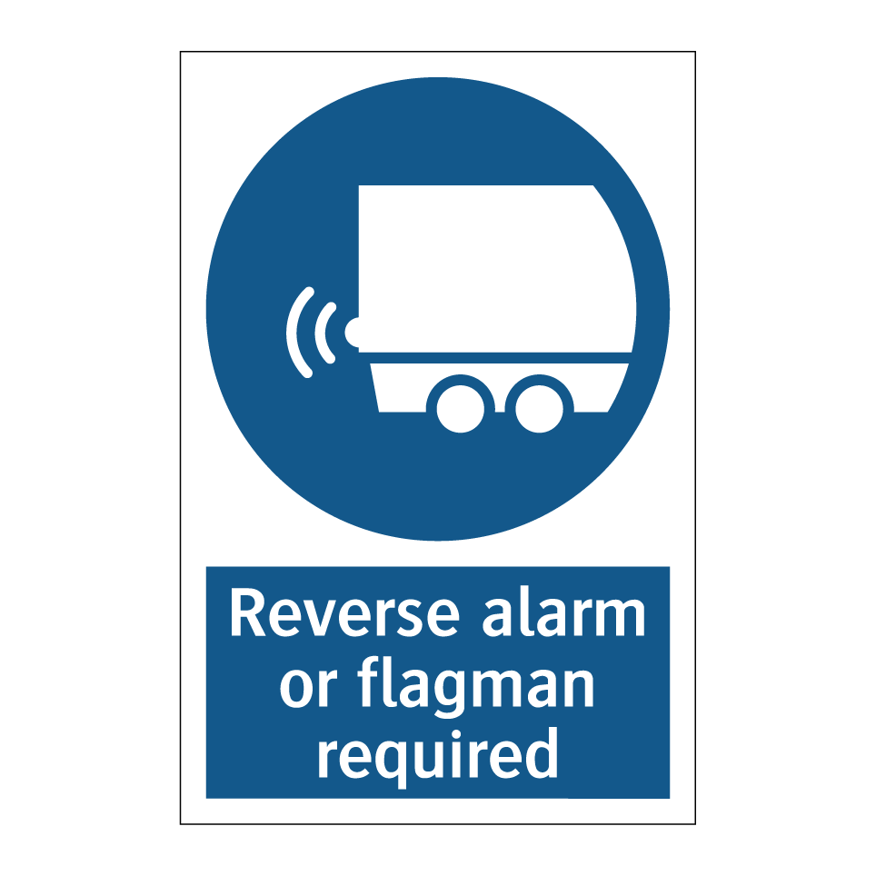 Reverse alarm or flagman required