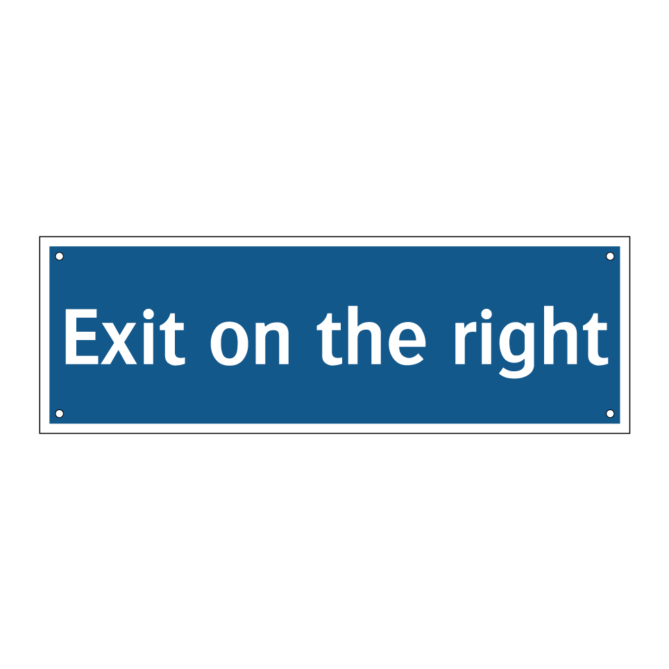 Exit on the right