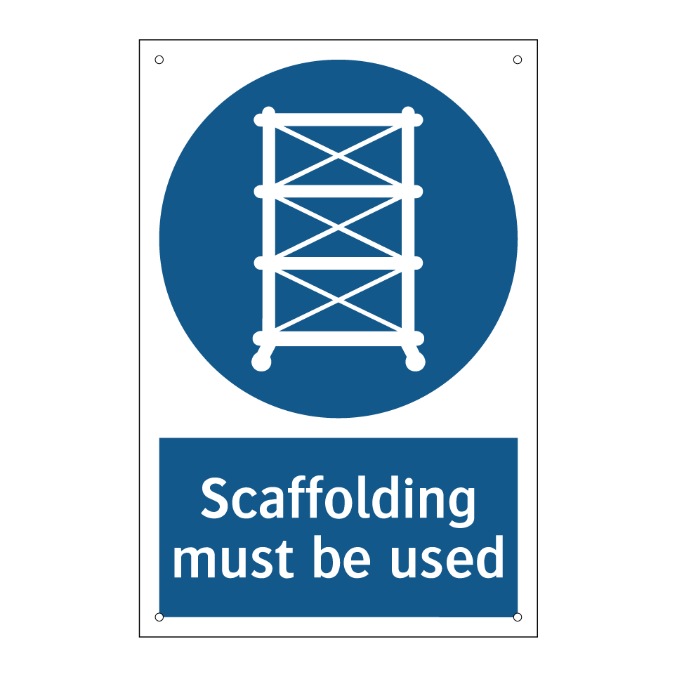 Scaffolding must be used