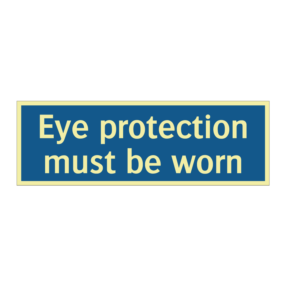 Eye protection must be worn