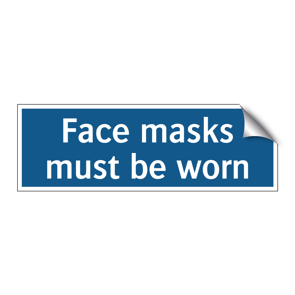 Face masks must be worn