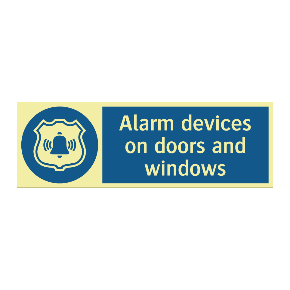 Alarm devices on doors and windows