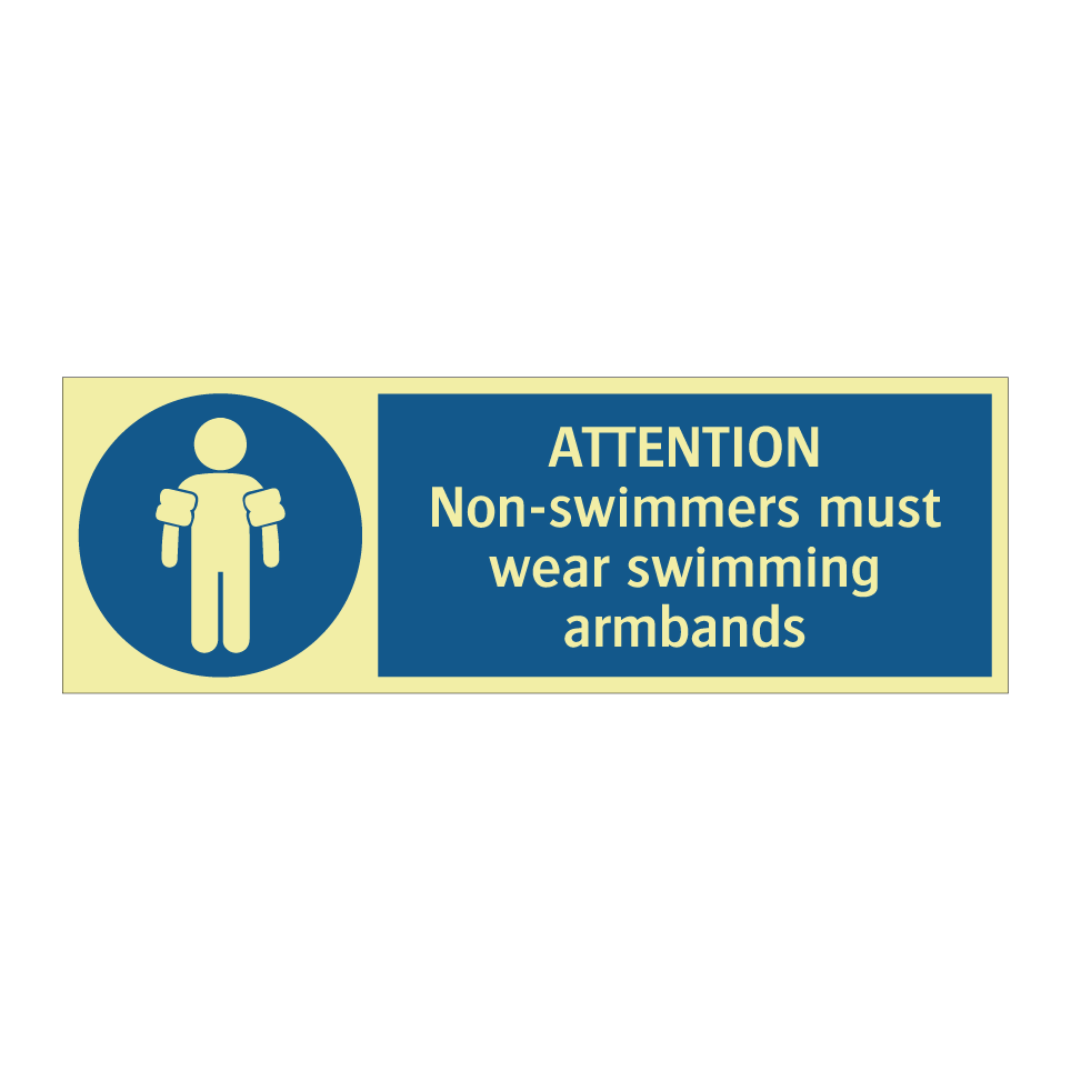 ATTENTION Non-swimmers must wear swimming armbands