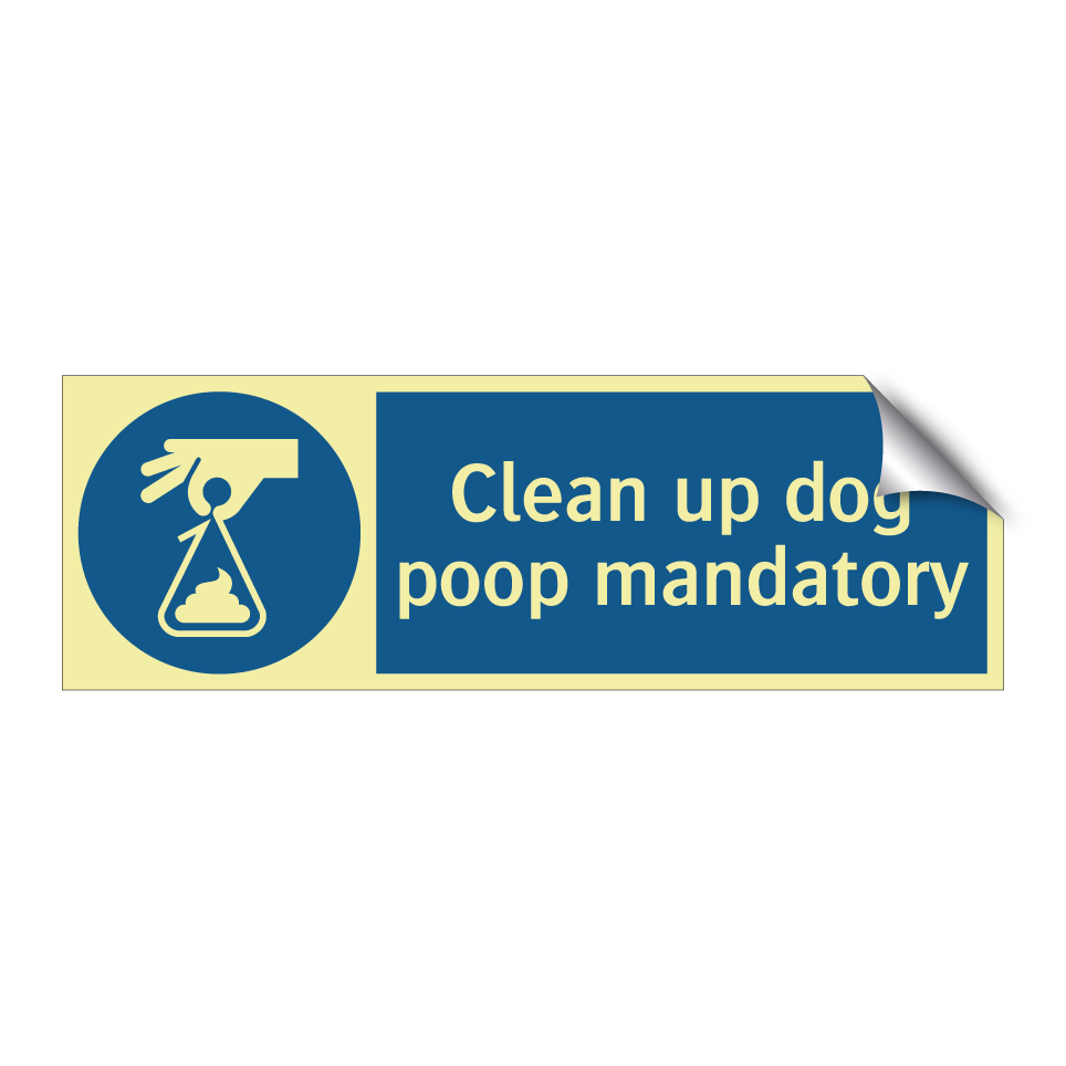 Clean up dog poop mandatory