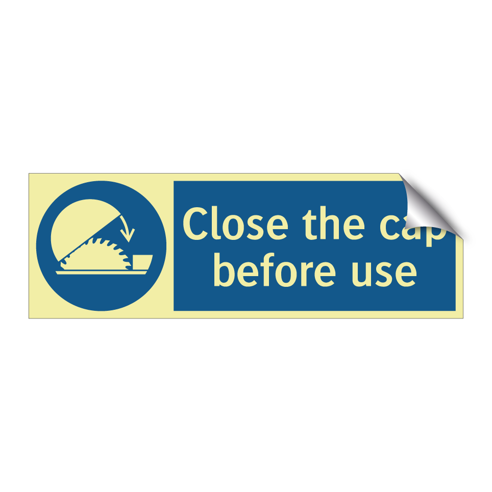 Close the cap before use