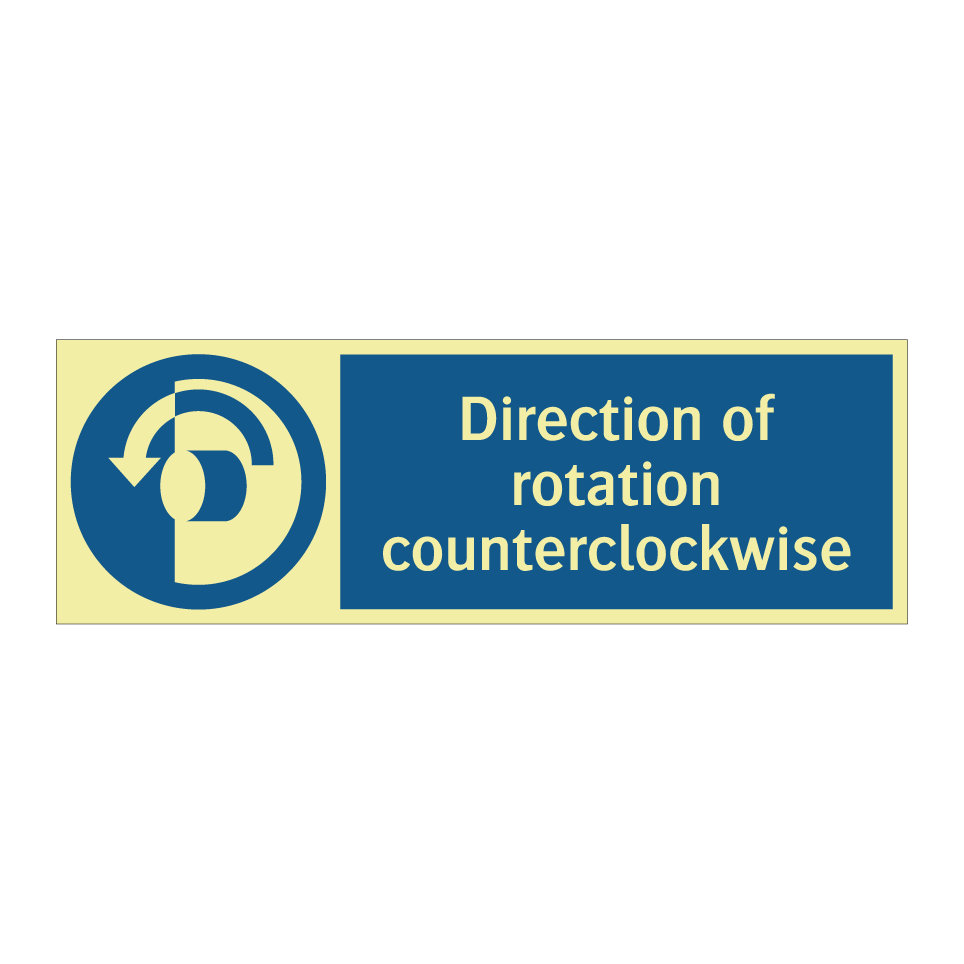 Direction of rotation counterclockwise