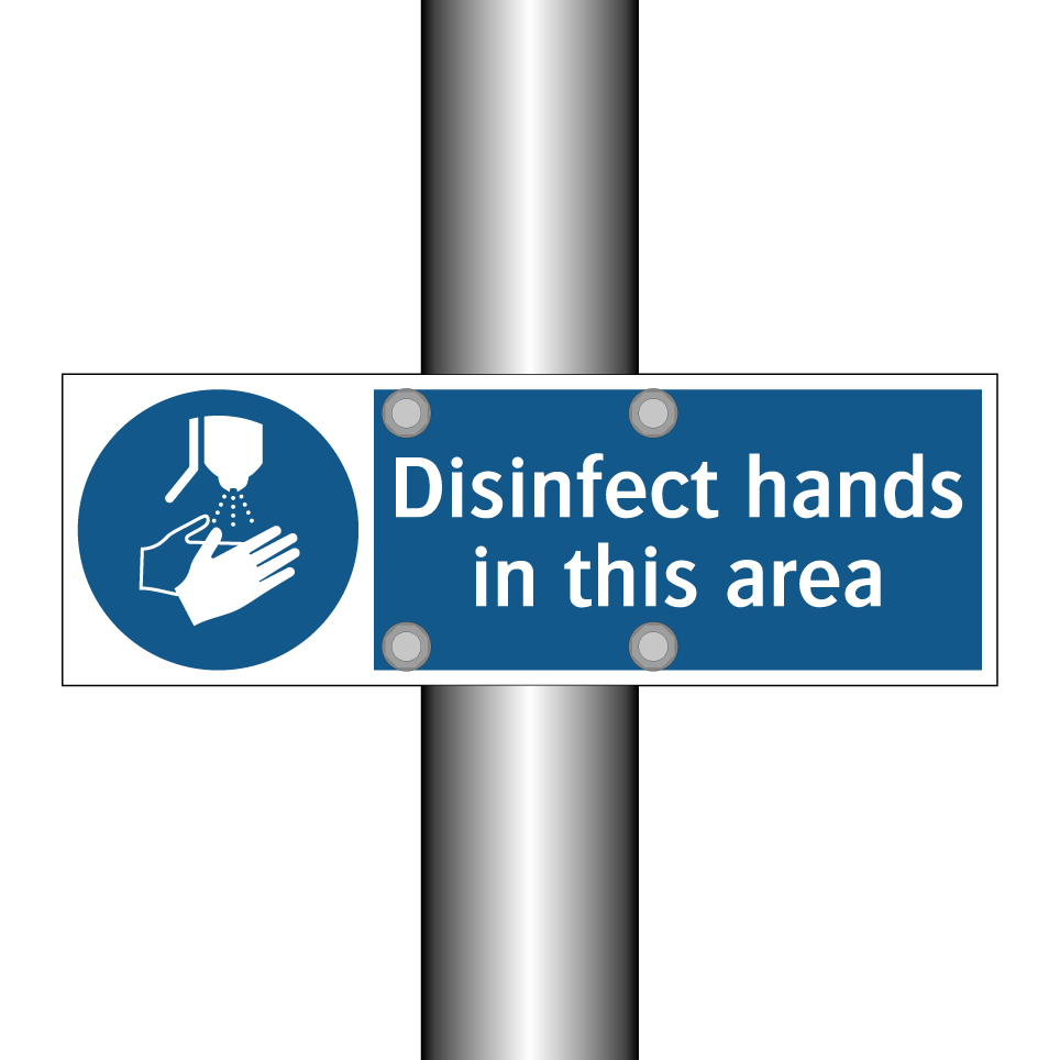 Disinfect hands in this area