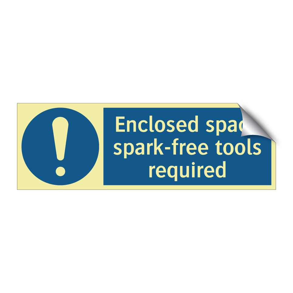 Enclosed space spark-free tools required