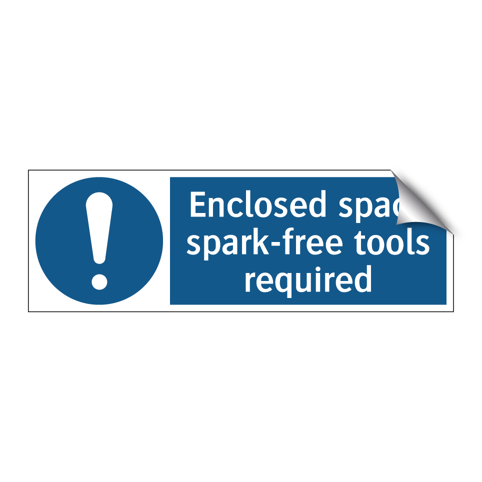 Enclosed space spark-free tools required