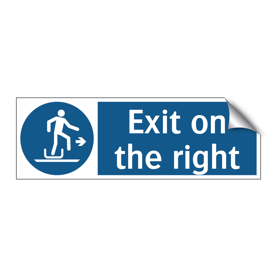 Exit on the right