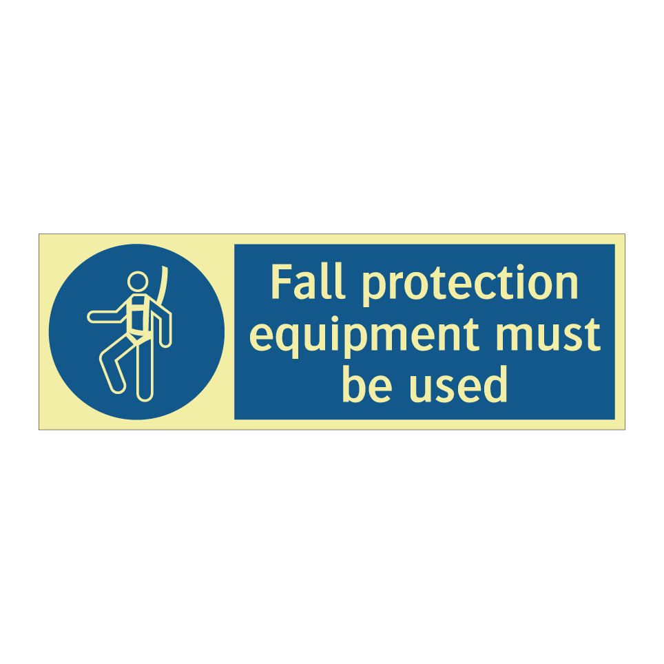 Fall protection equipment must be used