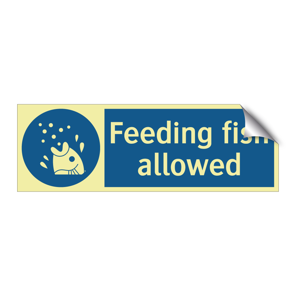Feeding fish allowed