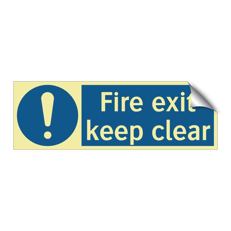 Fire exit keep clear