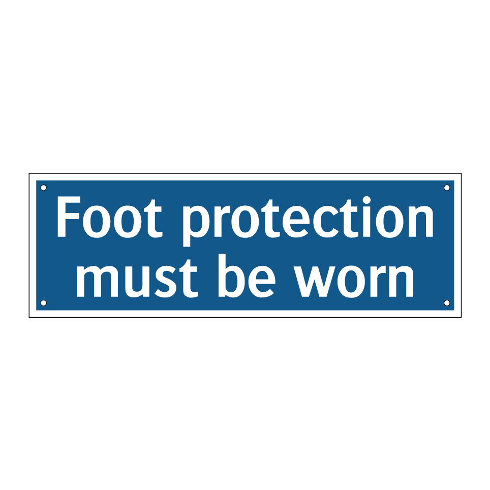 Foot protection must be worn