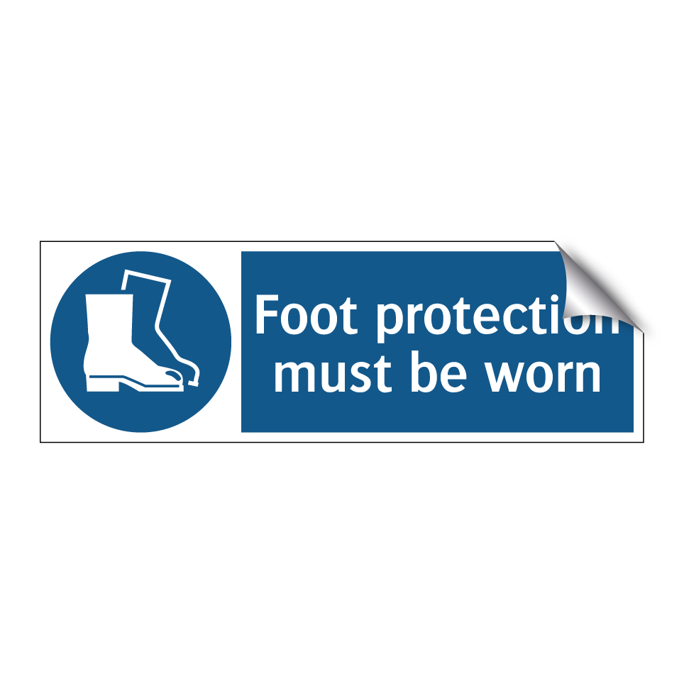 Foot protection must be worn