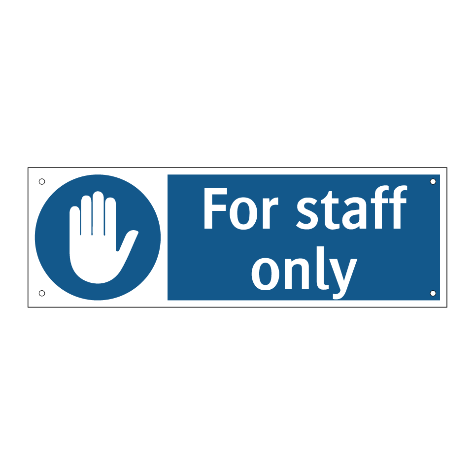For staff only