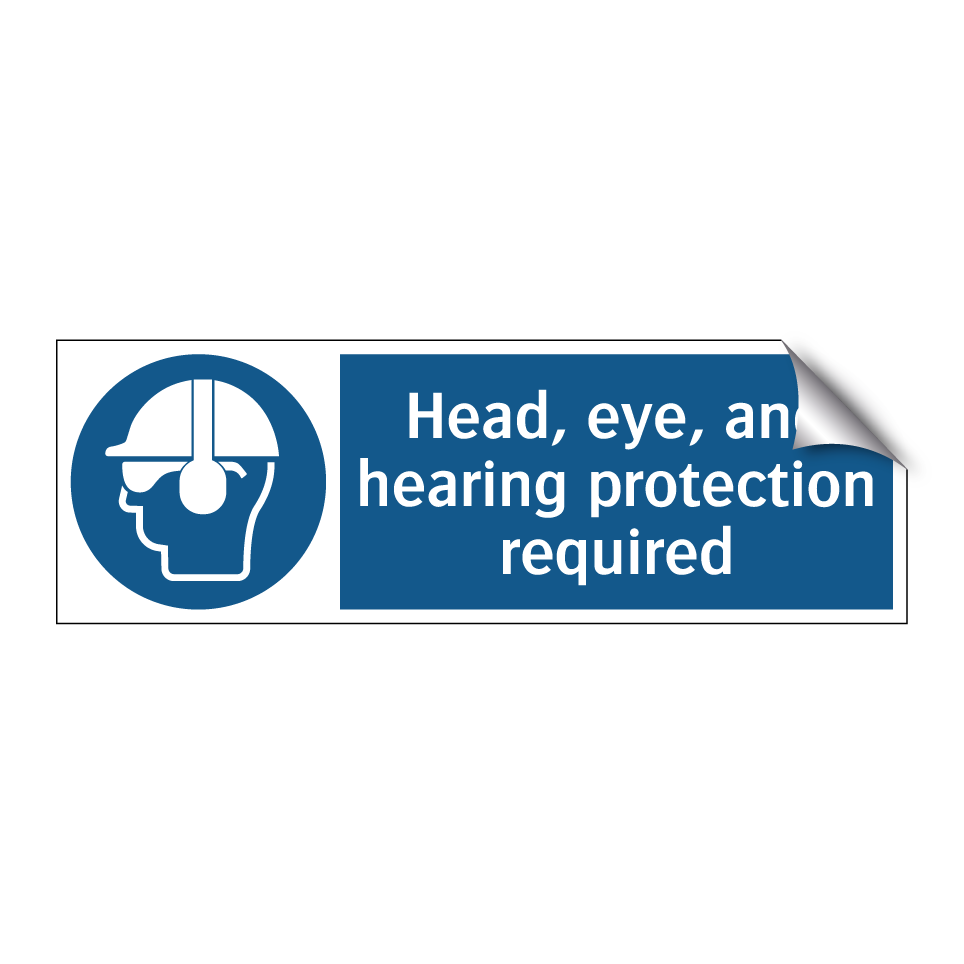 Head, eye, and hearing protection required