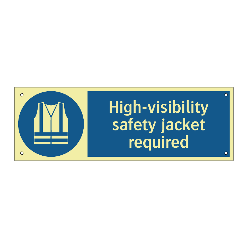 High-visibility safety jacket required