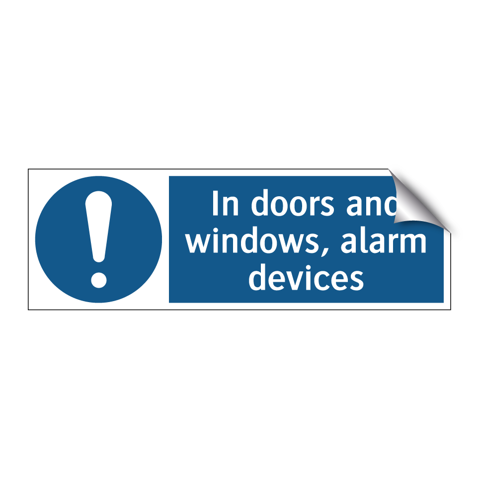In doors and windows, alarm devices