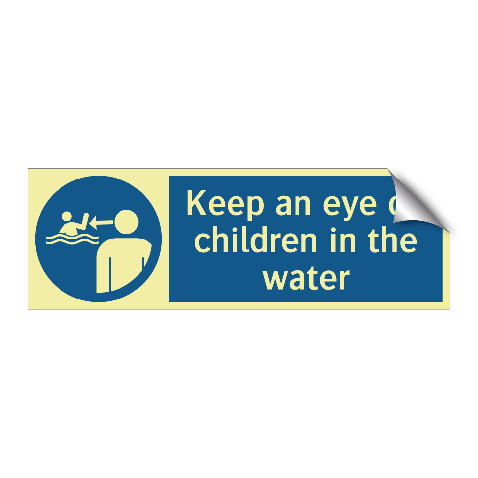 Keep an eye on children in the water