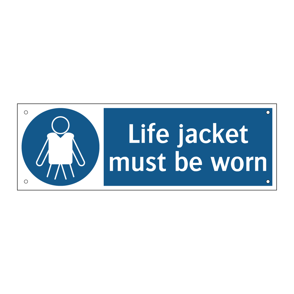 Life jacket must be worn