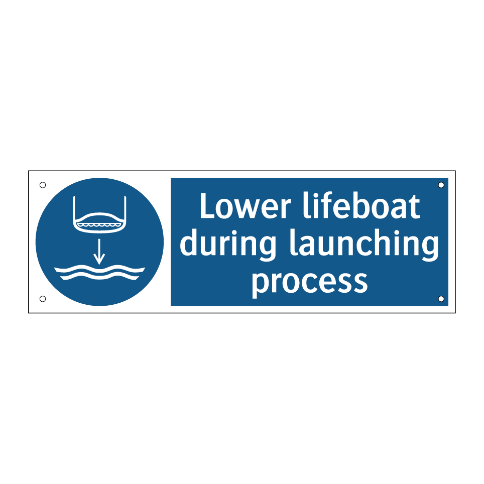 Lower lifeboat during launching process