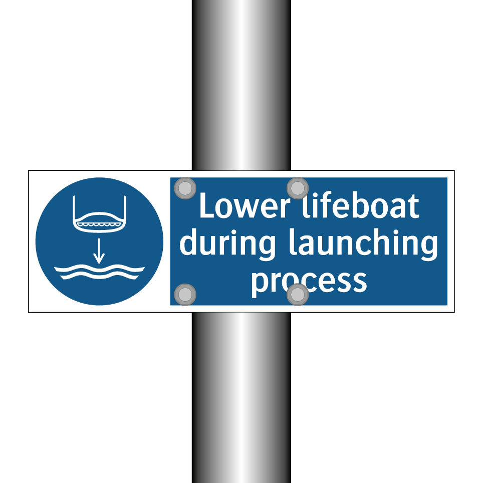 Lower lifeboat during launching process