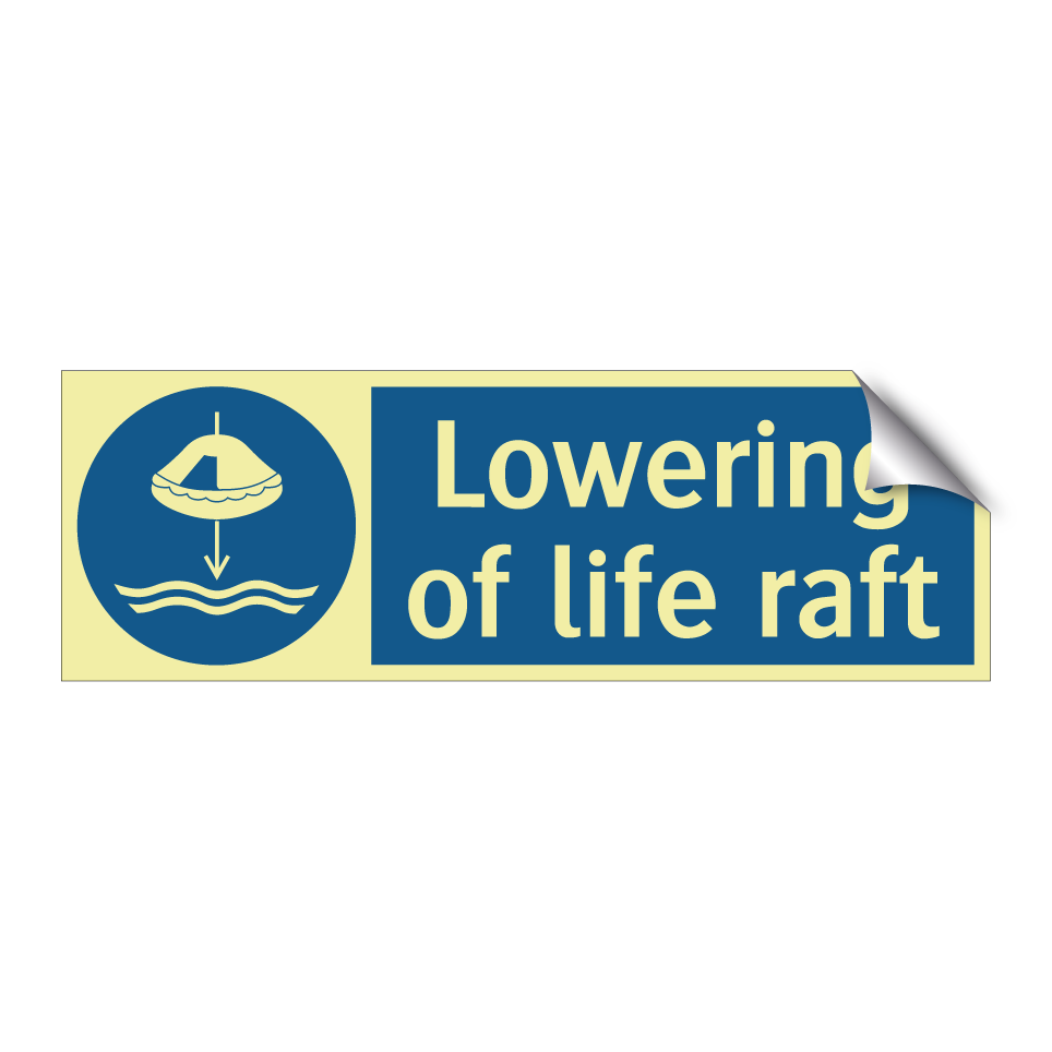 Lowering of life raft