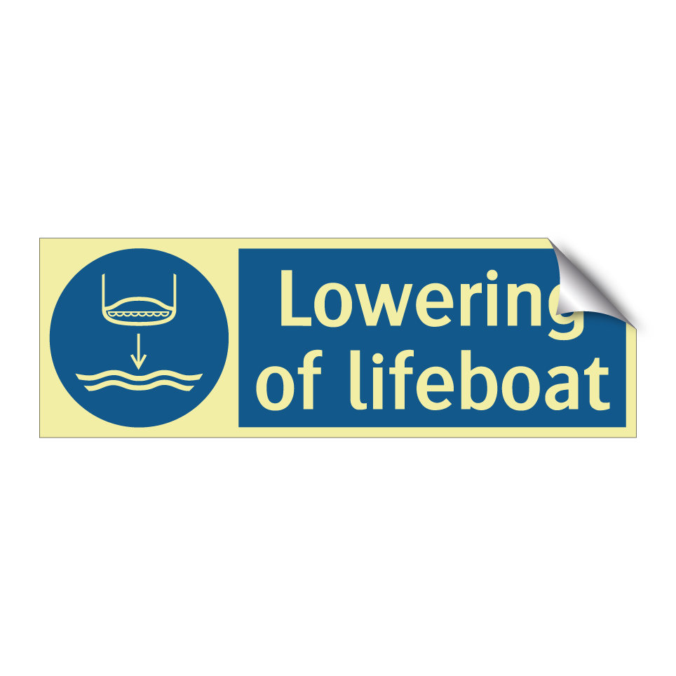 Lowering of lifeboat
