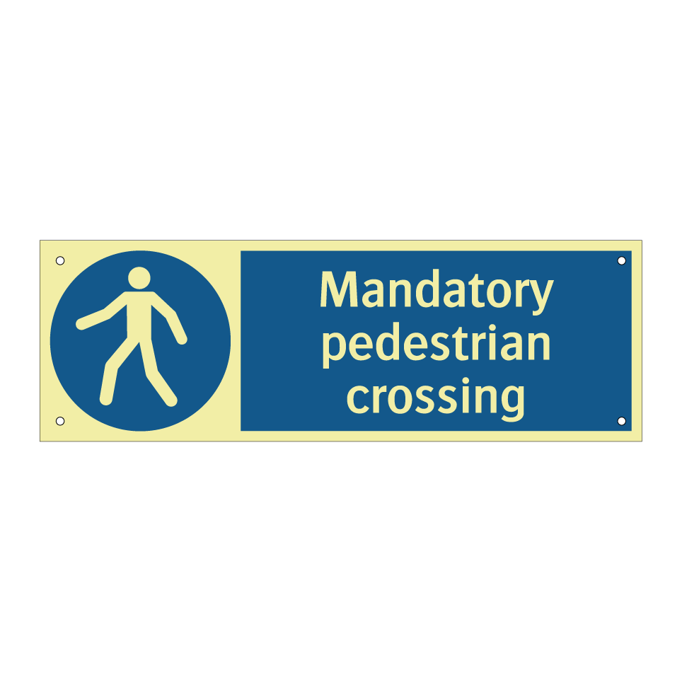 Mandatory pedestrian crossing