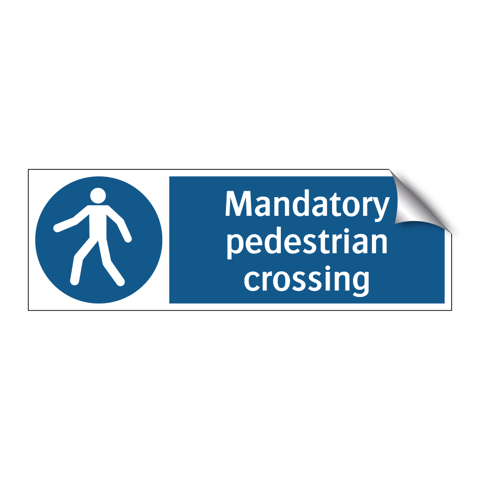 Mandatory pedestrian crossing