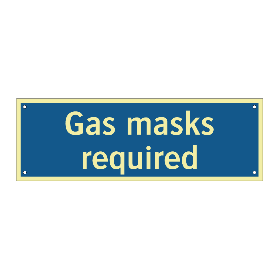 Gas masks required