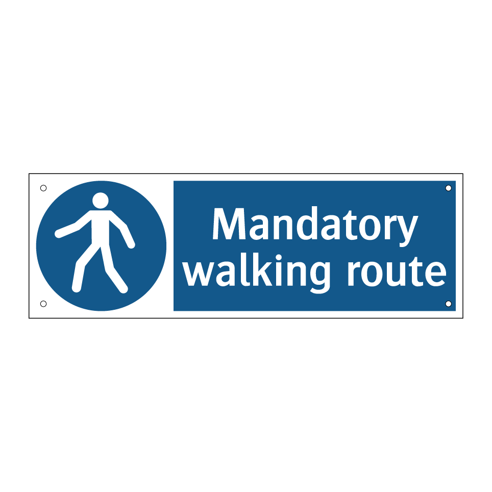Mandatory walking route