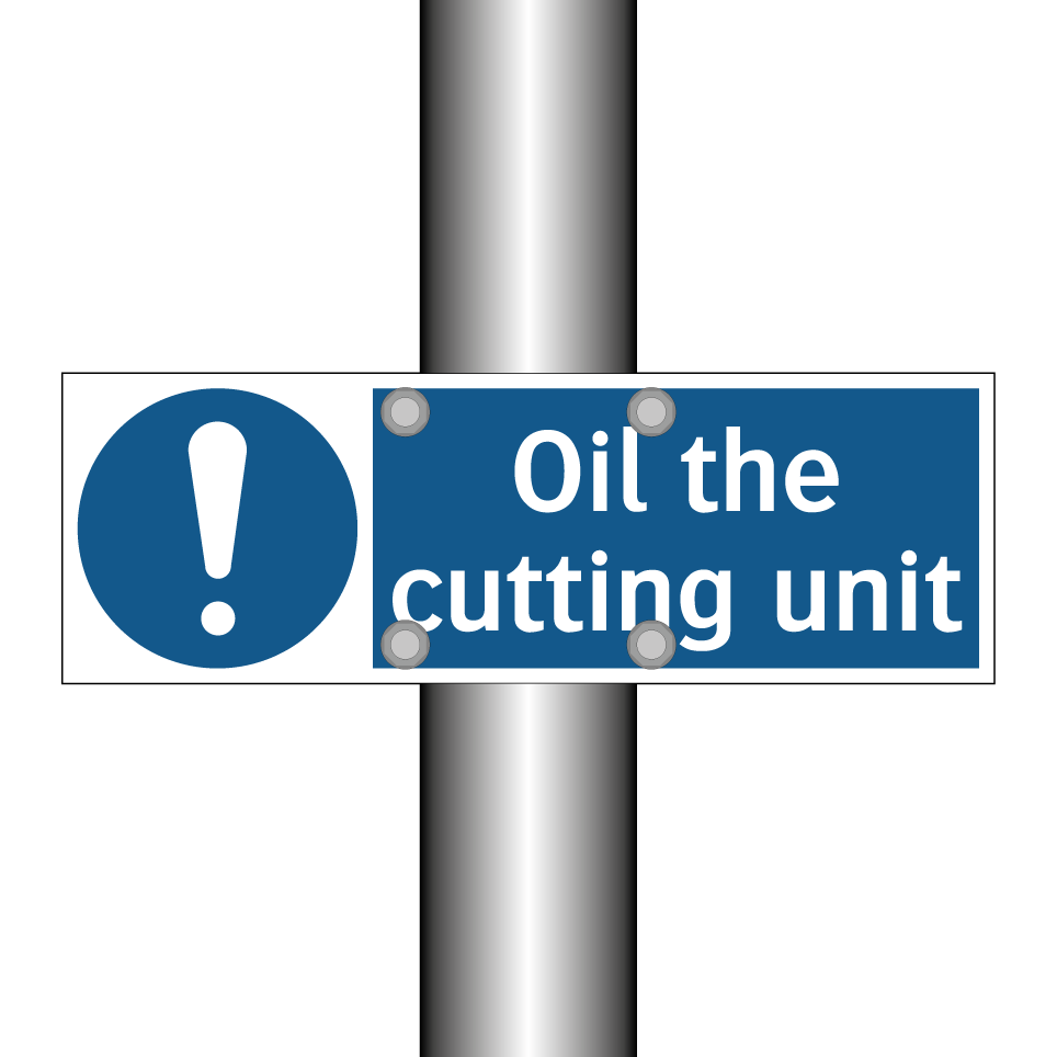 Oil the cutting unit